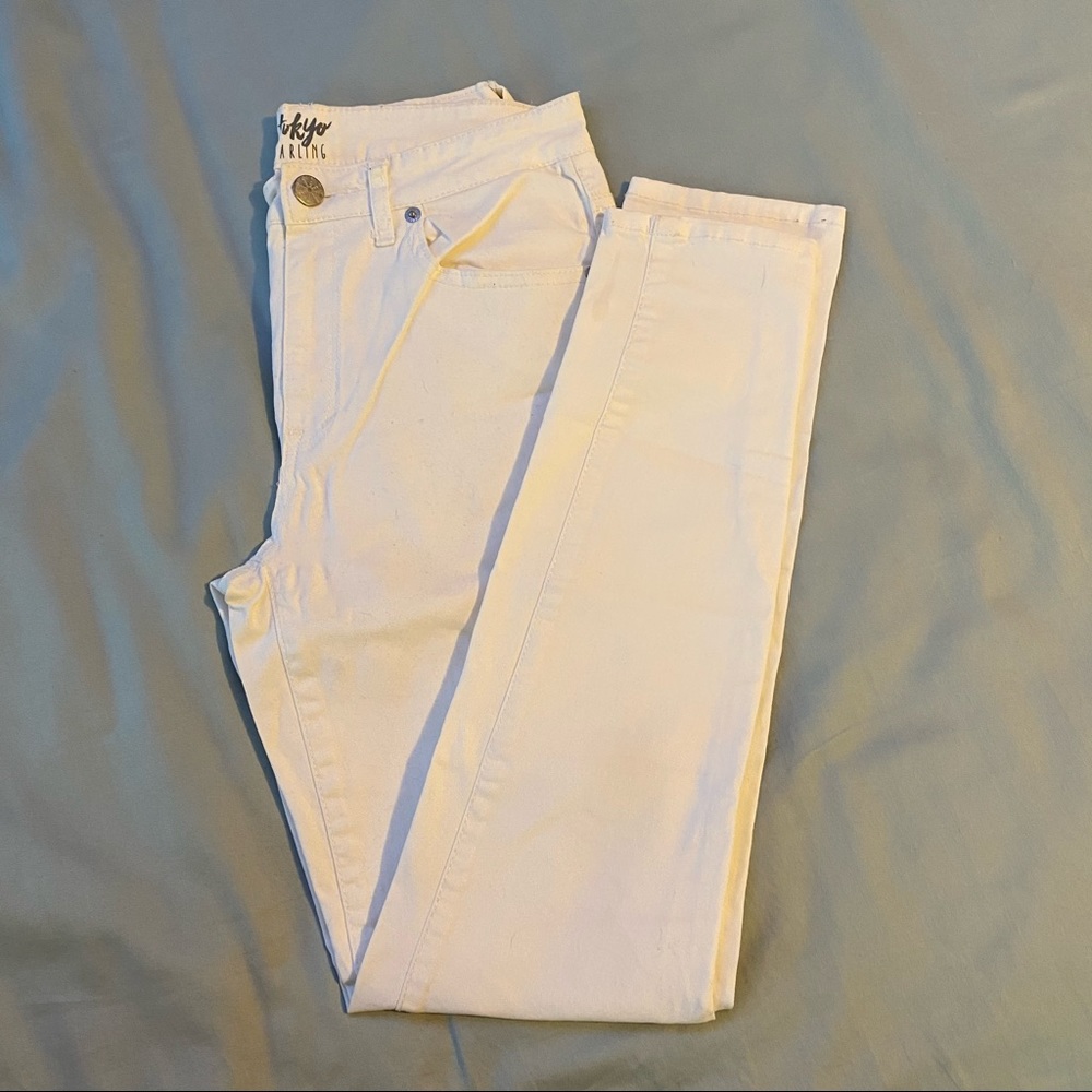 White high waisted jegging